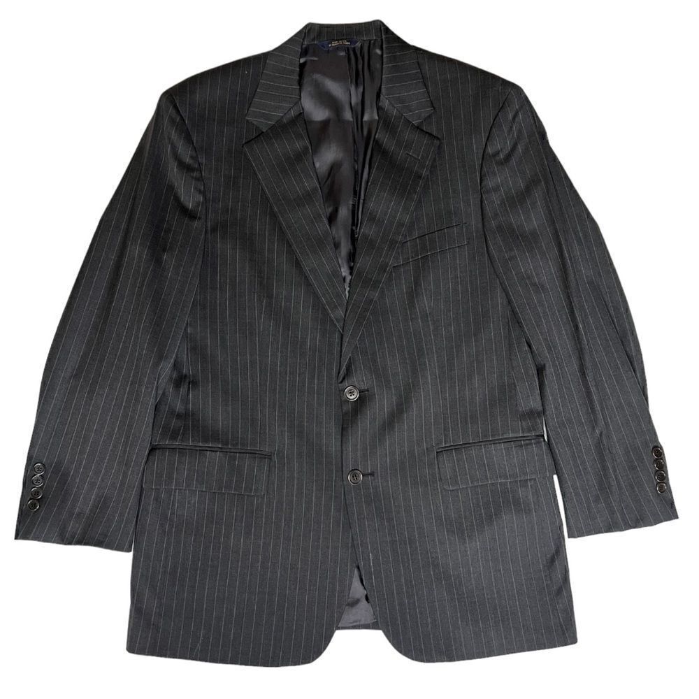 Brooks Brothers 1818 Madison Men’s Gray Pin Stripe Suit Jacket Blazer Size 40R